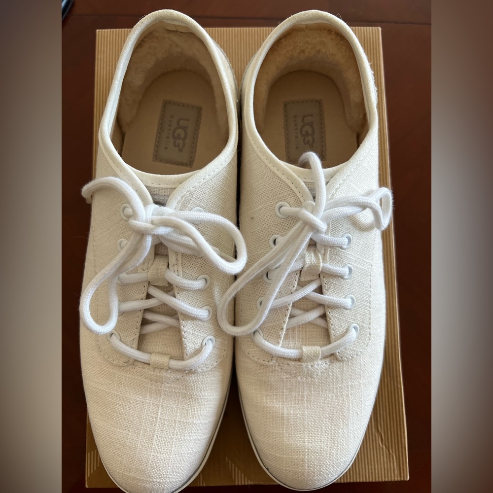 UGG Hally canvas sneaker. White size 11